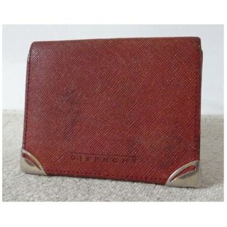 ジバンシィ(GIVENCHY)のジバンシー　GIVENCHY　レッド　赤　定期入れ　名刺入れ　二つ折りパスケース(名刺入れ/定期入れ)
