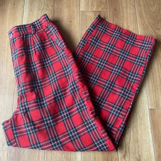 スピンズ(SPINNS)のお値下げ　スピンズ　チェックパンツ　90s ヴィンテージ　古着　ワイドパンツ(カジュアルパンツ)