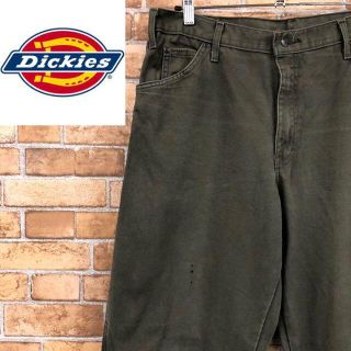 ディッキーズ(Dickies)の☆ディッキーズ☆ ダックパンツ　ペインター　色褪せカーキ　W36 古着男子(ペインターパンツ)