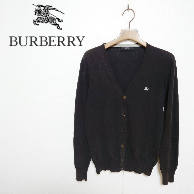 BURBERRY(バーバリー)のBURBERRY バーバリー ロゴ刺繍ニットカーディガン メンズのトップス(ニット/セーター)の商品写真