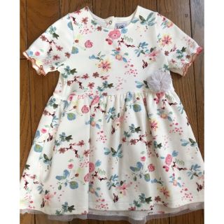 プチバトー(PETIT BATEAU)のPETIT BATEAU 花柄ワンピース 18m/81cm(ワンピース)