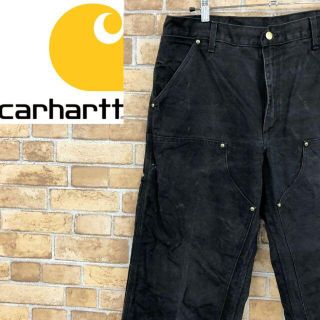 カーハート(carhartt)の☆カーハート☆Carhartt ダックパンツ　ダブルニー　ペインター　ワーク　黒(ペインターパンツ)