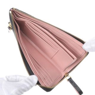 アルムコ マットクロコダイル 横長ウォレット ベージュクロコ タッセル