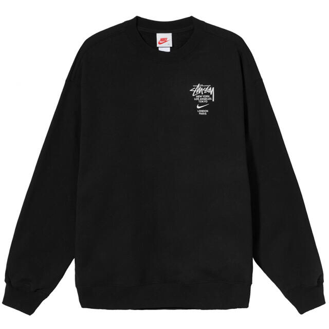 STUSSY NIKE コラボ　クールネックトレーナー　ブラック　S