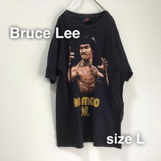 Bruce Lee  ブルース　リー　Tシャツ　L ブラック　黒　ビックプリント(Tシャツ/カットソー(半袖/袖なし))