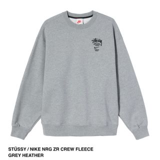 ステューシー(STUSSY)のSTÜSSY / NIKE CREW FLEECE GREY Sサイズ(スウェット)