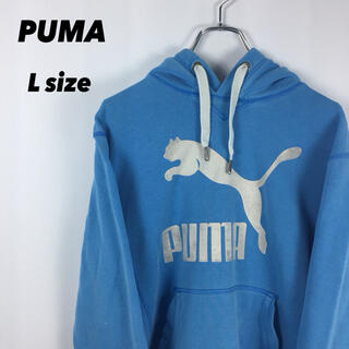 プーマ(PUMA)の古着 90s PUMA プーマ パーカーオーバーサイズ  ビッグロゴ L(パーカー)