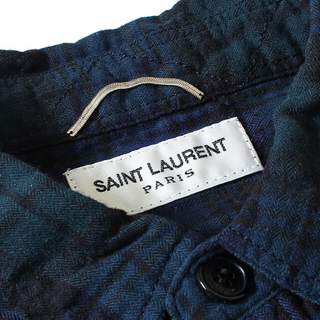 16SS ブリーチシャツ　saint laurant paris  チェック 2