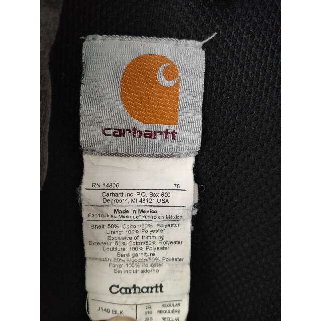 Carhartt　フルジップパーカー/裏サーマル