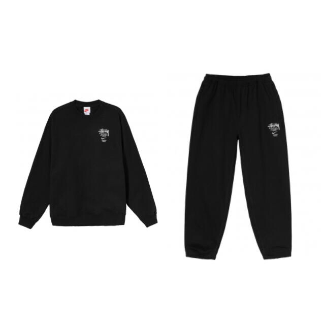 STUSSY / NIKE CREW FLEECE BLACK  ブラック　M