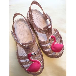 クロックス(crocs)のクロックス　ラメサンダル　18cm(サンダル)