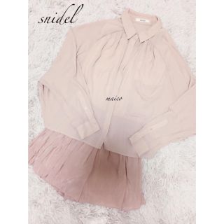 スナイデル(SNIDEL)のsnidel☆無地シャツオールインワン(ミニワンピース)