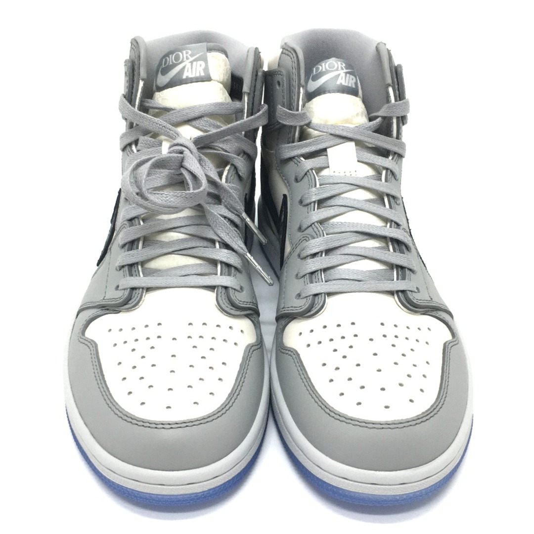 Dior(ディオール)のディオール Dior Air Jordan ナイキ DIOR × Nike HIGH OG  ハイカットスニーカー スニーカー ラバー グレー×ホワイト 未使用 メンズの靴/シューズ(スニーカー)の商品写真