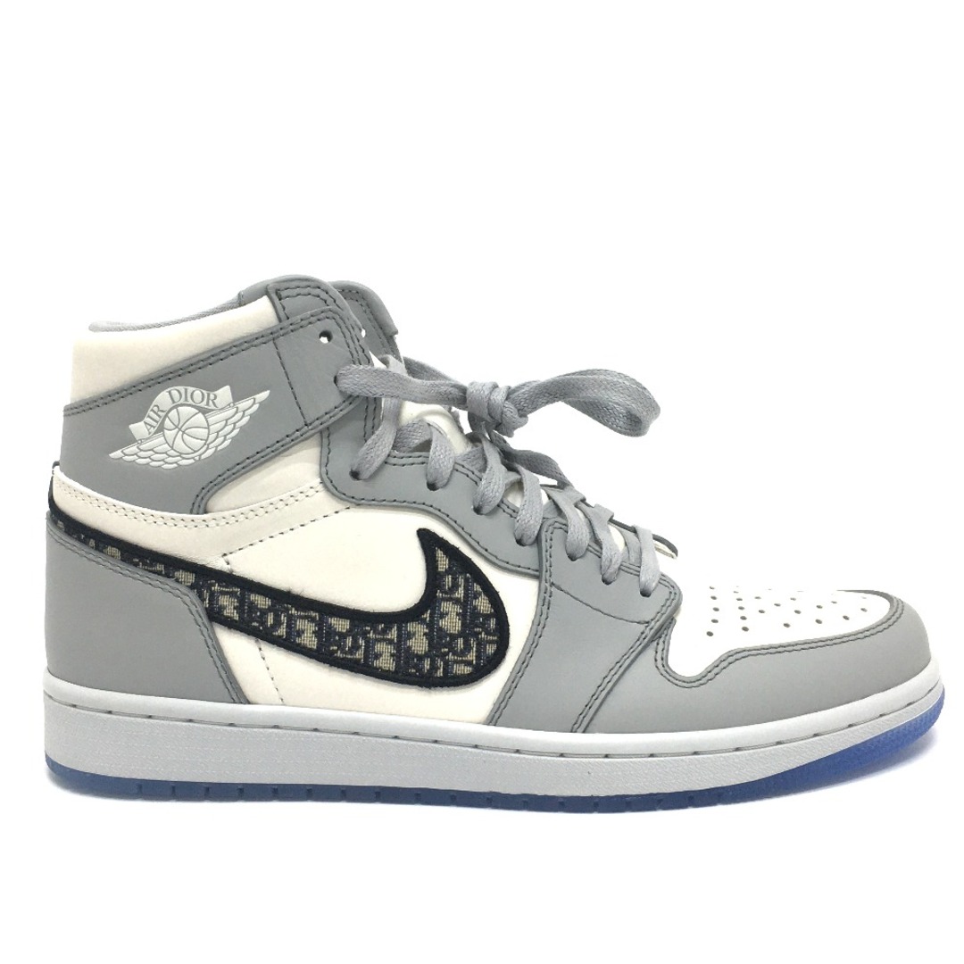 Dior(ディオール)のディオール Dior Air Jordan ナイキ DIOR × Nike HIGH OG  ハイカットスニーカー スニーカー ラバー グレー×ホワイト 未使用 メンズの靴/シューズ(スニーカー)の商品写真