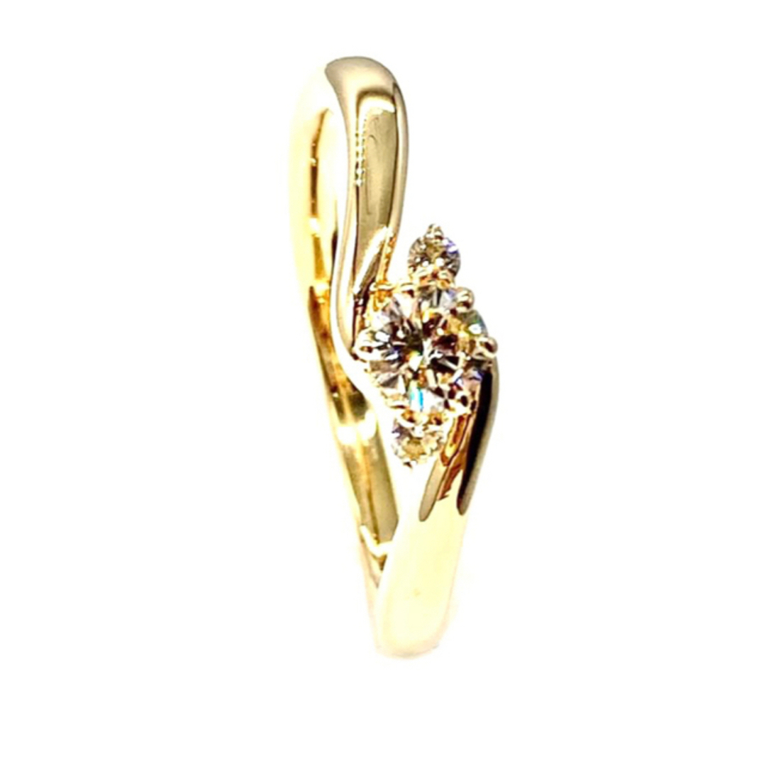 リング ダイヤモンド 18金イエローゴールド 指輪 9号 ジュエリー ギフト レディースのアクセサリー(リング(指輪))の商品写真