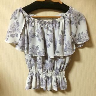 ダズリン(dazzlin)の花柄シフォンオフショルブラウス(シャツ/ブラウス(半袖/袖なし))