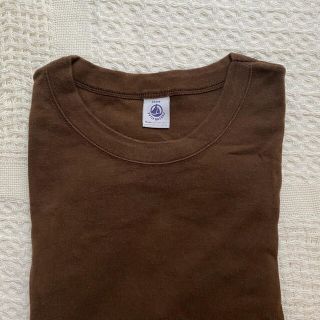 プチバトー(PETIT BATEAU)のPETIT BATEAU brown tops(Tシャツ(長袖/七分))