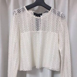 ザラ(ZARA)のZARA　トップス　後ろリボン(カットソー(長袖/七分))