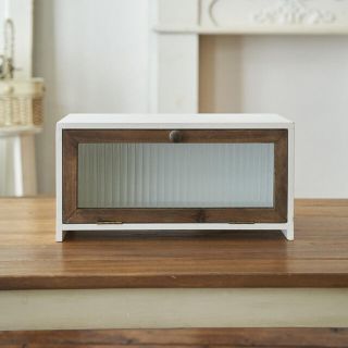 オールドウッドガラスキャビネット salut! サリュ 新品未使用の通販