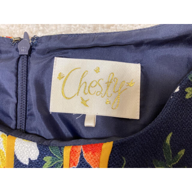 Chesty(チェスティ)のchesty 花柄　ワンピース レディースのワンピース(ひざ丈ワンピース)の商品写真