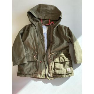 ザラキッズ(ZARA KIDS)のZARA kids ブルゾン　カーキ　コート　2/3years 98㎝(ジャケット/上着)