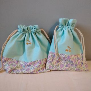 さくらんぼ♡お花♡お弁当袋＆コップ袋(外出用品)