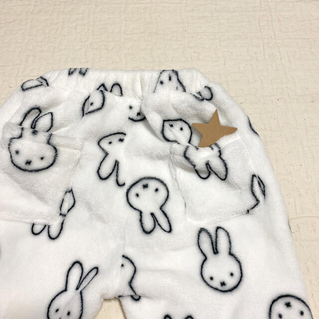 ミッフィー風 もこもこ パジャマ ズボン キッズ/ベビー/マタニティのキッズ服女の子用(90cm~)(パジャマ)の商品写真