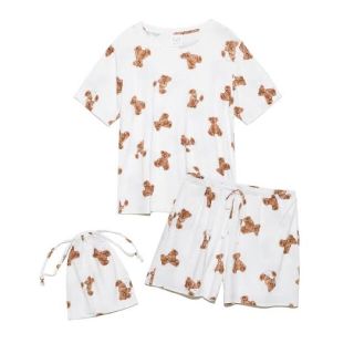 ジェラートピケ(gelato pique)のベアモチーフ抗菌防臭Tシャツ＆ショートパンツ＆巾着SET 🧸(ルームウェア)