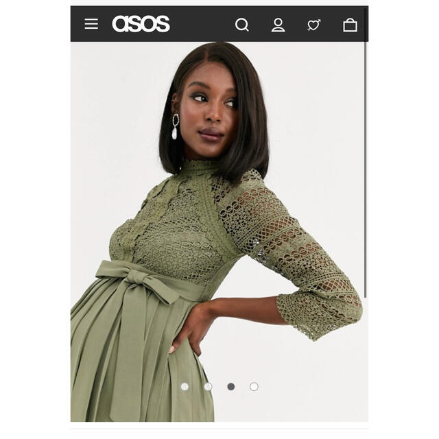 asos(エイソス)のasosロングマタニティドレス キッズ/ベビー/マタニティのマタニティ(マタニティワンピース)の商品写真