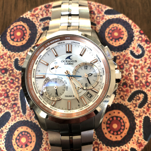 CASIO(カシオ)の良品！CASIO オシアナス マンタ OCW-S2400PG-7AJF メンズの時計(腕時計(アナログ))の商品写真