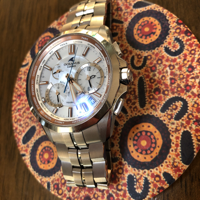 CASIO(カシオ)の良品！CASIO オシアナス マンタ OCW-S2400PG-7AJF メンズの時計(腕時計(アナログ))の商品写真