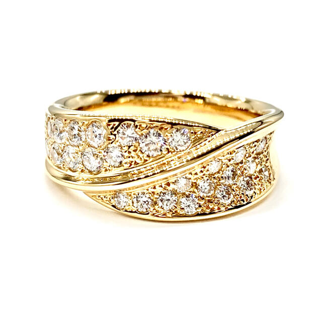 トントン様専用　K18YG ダイヤモンド リング レディースのアクセサリー(リング(指輪))の商品写真