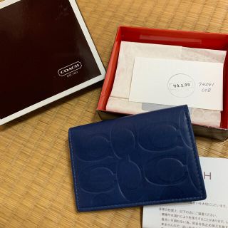 コーチ(COACH)のcoach メンズ　名刺入れ　新品未使用(名刺入れ/定期入れ)