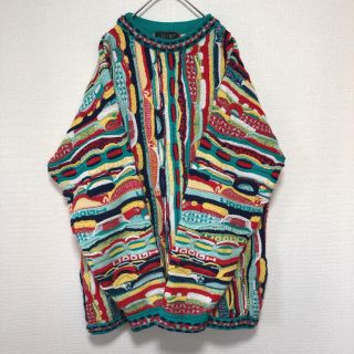 クージー(COOGI)の【大人気！菅田将暉も着用】クージー　3Dニット　ホワイトベース　古着(ニット/セーター)