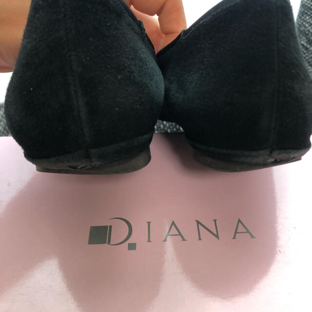 DIANA(ダイアナ)のダイアナ　DIANA ブラック　フラット　ビジュー レディースの靴/シューズ(ハイヒール/パンプス)の商品写真