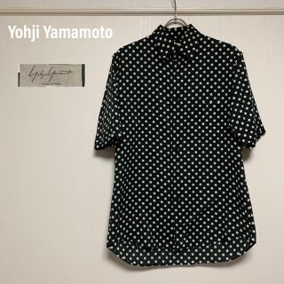 ヨウジヤマモト(Yohji Yamamoto)の【日本製】ヨウジ　ヤマモト　プールオム　シャツ　半袖　ドット　カットソー　夏服(シャツ)