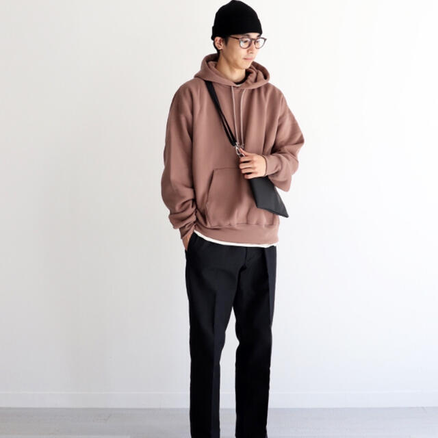 AURALEE] BAGGY POLYESTER SWEAT P/O PARKA