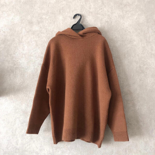 RIM.ARK Highneck knit hoodie ハイネックフーディー レディースのトップス(パーカー)の商品写真