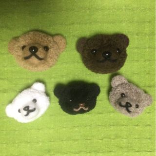 くま　動物ポンポン　ハンドメイド　キーホルダー(ぬいぐるみ)