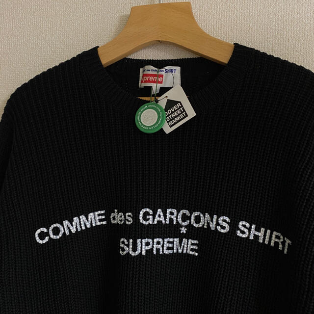 Supreme COMME des GARÇONS SHIRT ニット ブラック Supreme COMME des GARÇONS SHIRT ニット ブラック