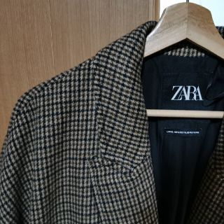 ザラ(ZARA)のZARA　オーバーサイズ チェック柄コート(ロングコート)