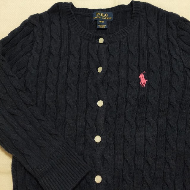 POLO RALPH LAUREN(ポロラルフローレン)のラルフ・ローレン カーディガン 紺色 キッズ/ベビー/マタニティのキッズ服女の子用(90cm~)(カーディガン)の商品写真