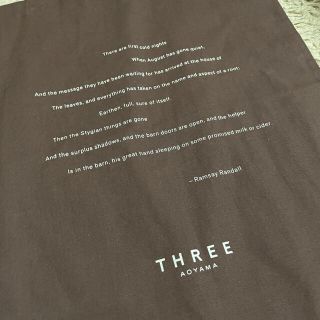 スリー(THREE)の【THREE 青山店限定】ショッパーエコバッグ(エコバッグ)