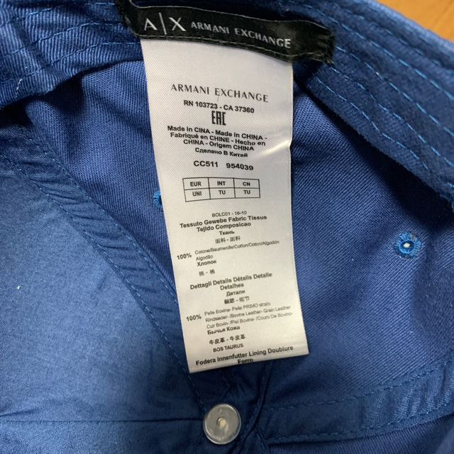 ARMANI EXCHANGE(アルマーニエクスチェンジ)の帽子 メンズの帽子(キャップ)の商品写真