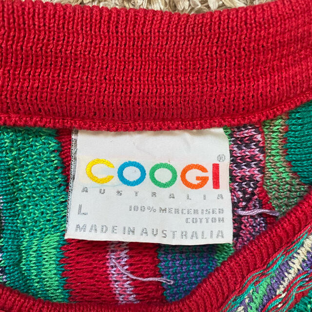 COOGI(クージー)の値下げ‼︎ クージー　coogi  3Dニット　クレイジーカラー　古着　下北沢 メンズのトップス(ニット/セーター)の商品写真