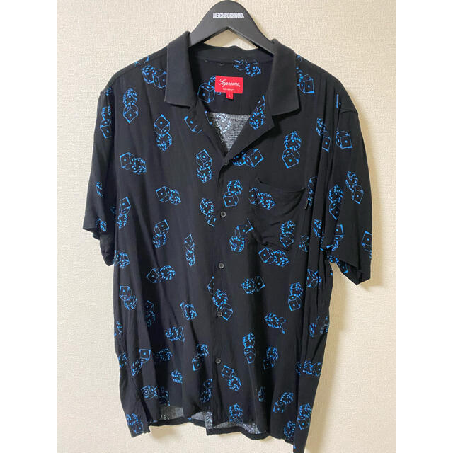 supreme Dice Rayon S/S Shirt 黒 Lサイズ