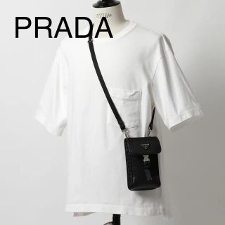 PRADA   新品PRADAショルダーストラップ付きナイロン×サフィアーノ