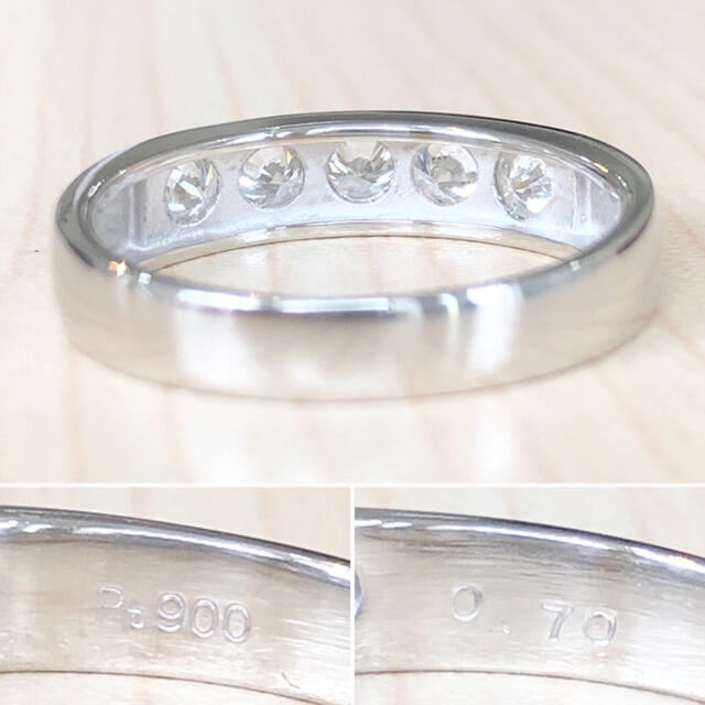 ✨合計5粒✨キラキラ❣️ダイヤモンド！ダイヤ Pt900 リング 指輪 プラチナ レディースのアクセサリー(リング(指輪))の商品写真