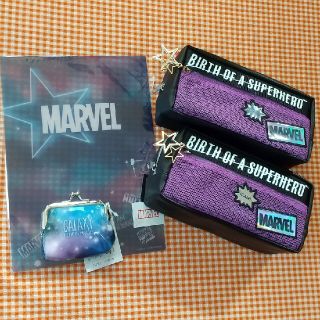 マーベル(MARVEL)のはるくん様専用 MARVEL ペンケース＆下敷き おまけのがま口(ペンケース/筆箱)