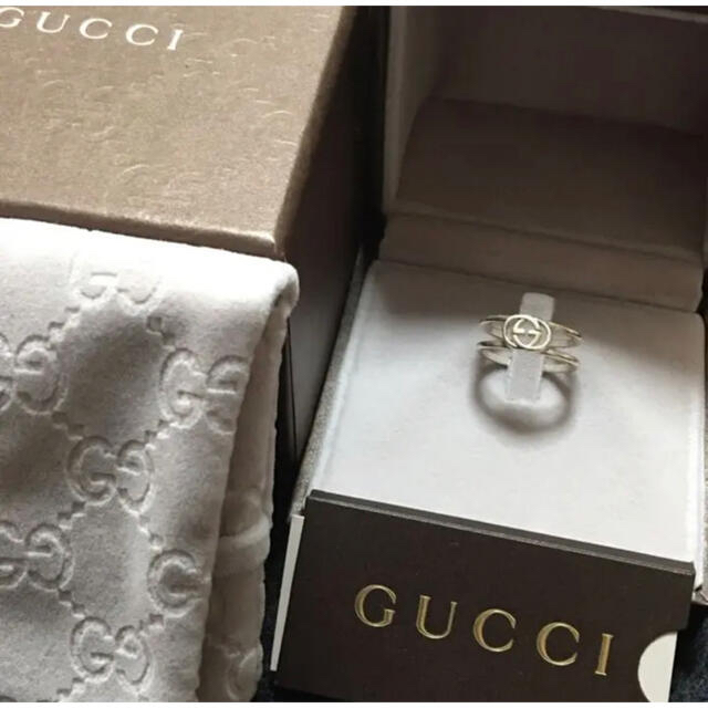 Gucci(グッチ)のGUCCI グッチ　リング　指輪　インターロッキング 7号 メンズのアクセサリー(リング(指輪))の商品写真